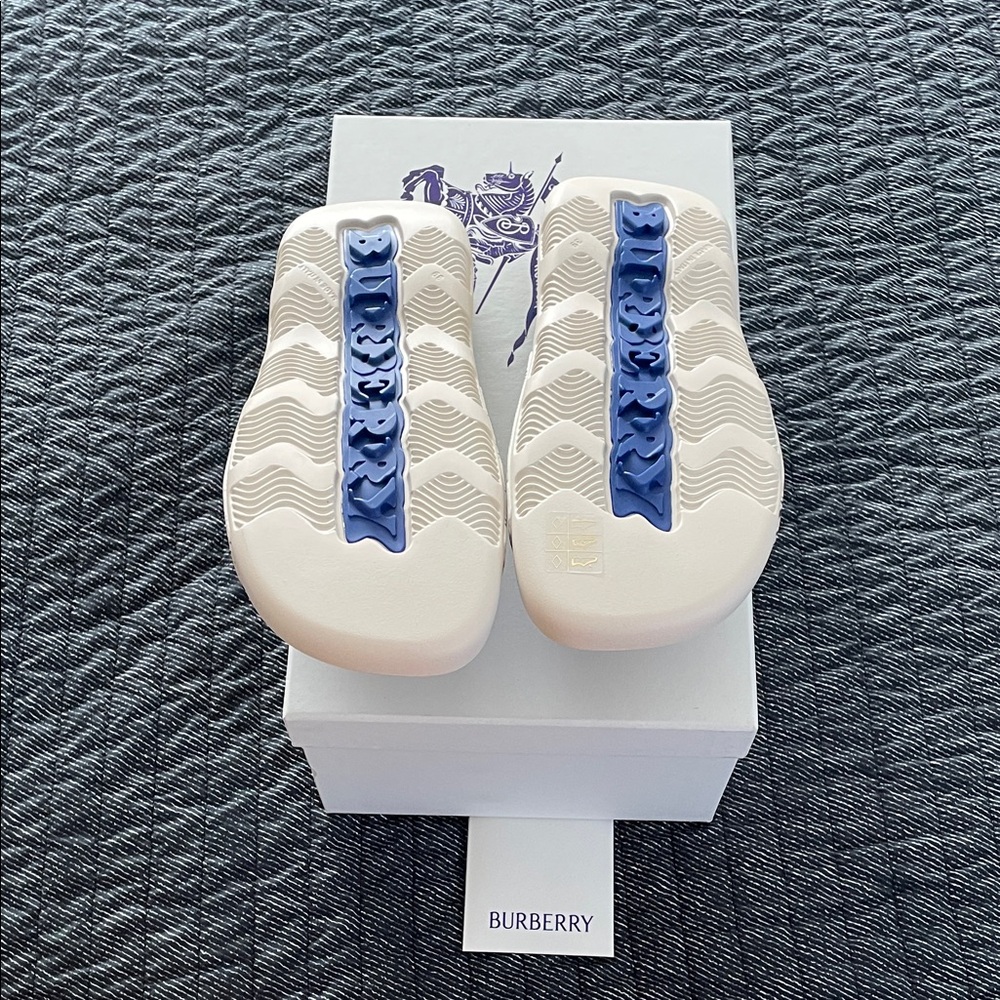 Burberry Cream Check Slide Sandals - Picture 12 of 13